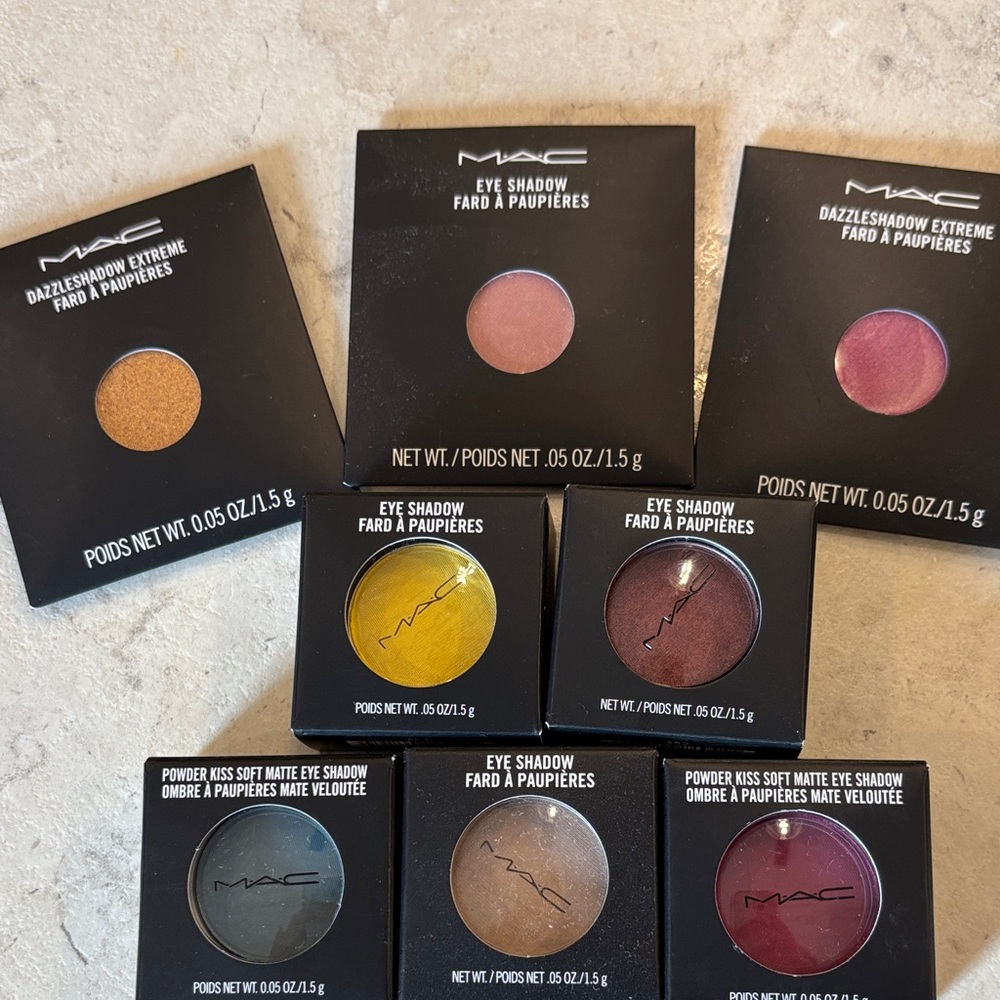 MAC Cosmetics Eye Shadow Collection - Gold, Yellow, Pink, Red